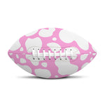 White And Pink Cow Print Rugby Ball