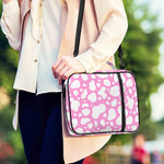 White And Pink Cow Print Shoulder Strap Bible Bag