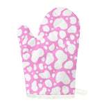 White And Pink Cow Print Single Oven Mitt