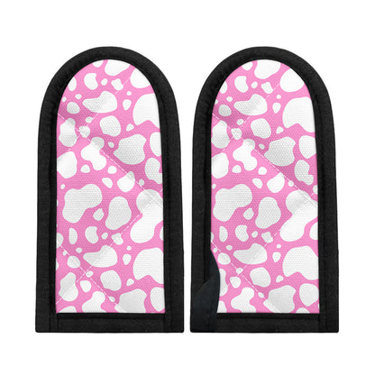 White And Pink Cow Print Skillet Handle Cover
