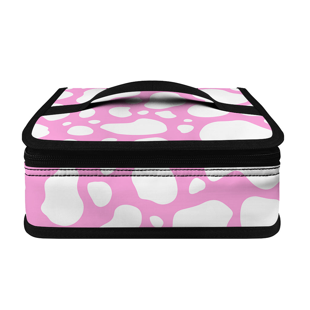 White And Pink Cow Print Small Lunch Bag