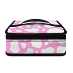 White And Pink Cow Print Small Lunch Bag