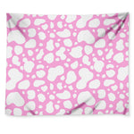 White And Pink Cow Print Tapestry