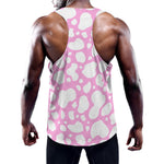 White And Pink Cow Print Training Tank Top