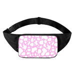 White And Pink Cow Print Waist Bag