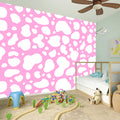 White And Pink Cow Print Wall Sticker