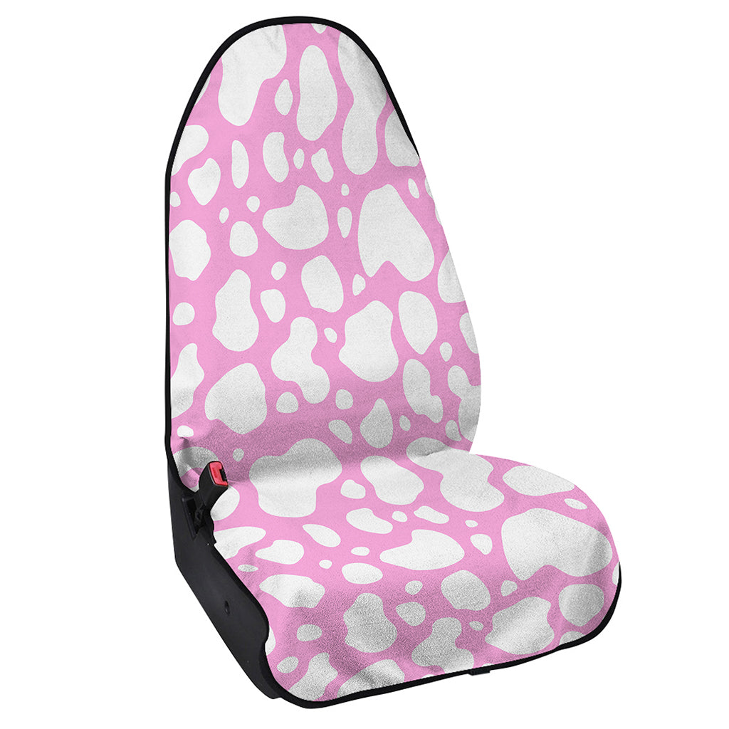 White And Pink Cow Print Waterproof Car Seat Cover
