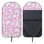 White And Pink Cow Print Waterproof Car Seat Cover