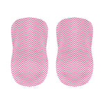 White And Pink Zigzag Pattern Print Bar Stool Covers