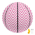 White And Pink Zigzag Pattern Print Basketball
