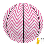 White And Pink Zigzag Pattern Print Basketball