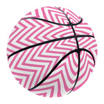 White And Pink Zigzag Pattern Print Basketball
