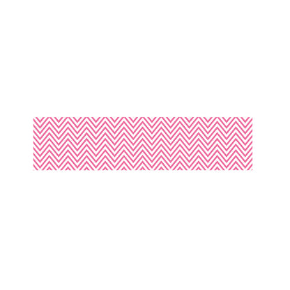 White And Pink Zigzag Pattern Print Bed Runner