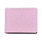 White And Pink Zigzag Pattern Print Bifold Wallet