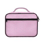 White And Pink Zigzag Pattern Print Briefcase Bible Bag