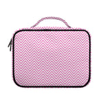 White And Pink Zigzag Pattern Print Briefcase Bible Bag