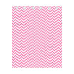 White And Pink Zigzag Pattern Print Curtain