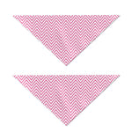 White And Pink Zigzag Pattern Print Dog Bandana