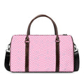 White And Pink Zigzag Pattern Print Duffel Bag