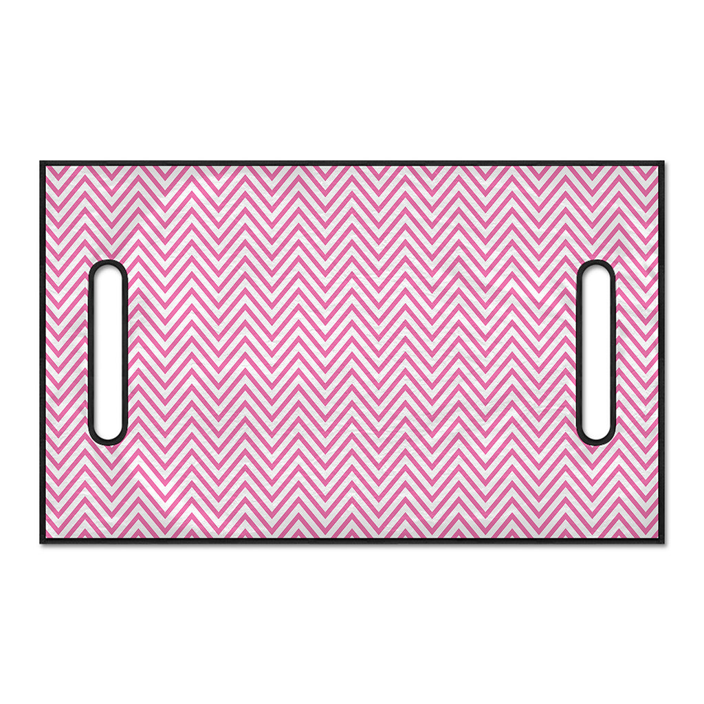 White And Pink Zigzag Pattern Print Golf Cart Seat Cover