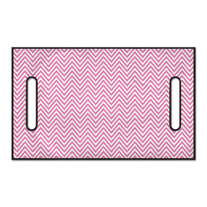 White And Pink Zigzag Pattern Print Golf Cart Seat Cover