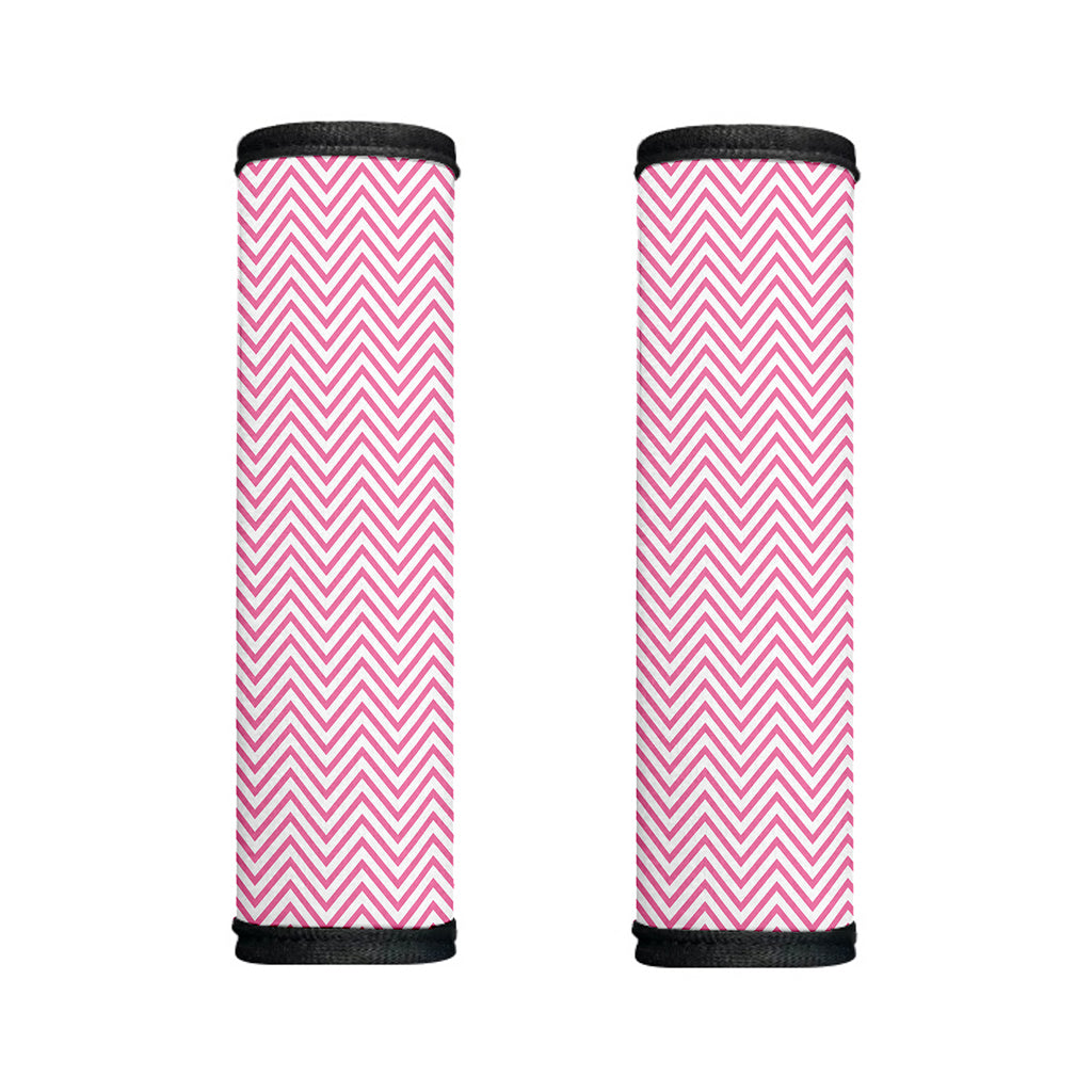 White And Pink Zigzag Pattern Print Handle Covers