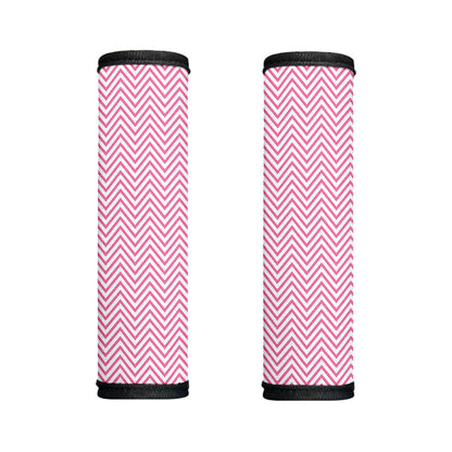 White And Pink Zigzag Pattern Print Handle Covers