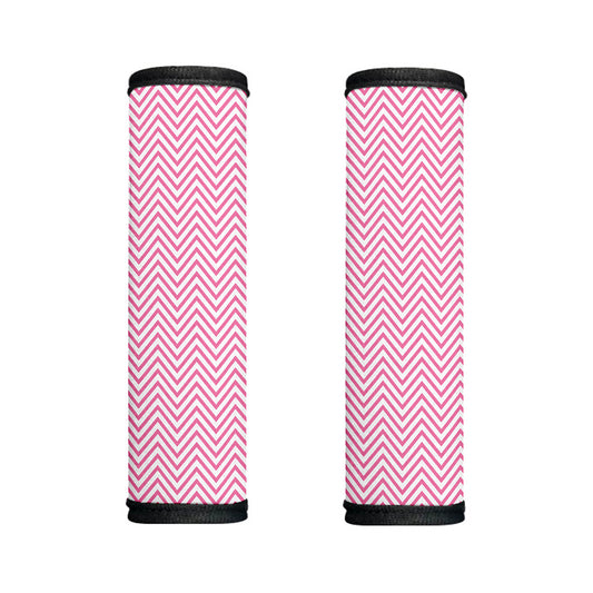 White And Pink Zigzag Pattern Print Handle Covers