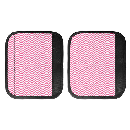 White And Pink Zigzag Pattern Print Handle Covers