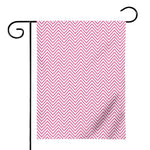 White And Pink Zigzag Pattern Print House Flag