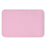 White And Pink Zigzag Pattern Print Indoor Door Mat