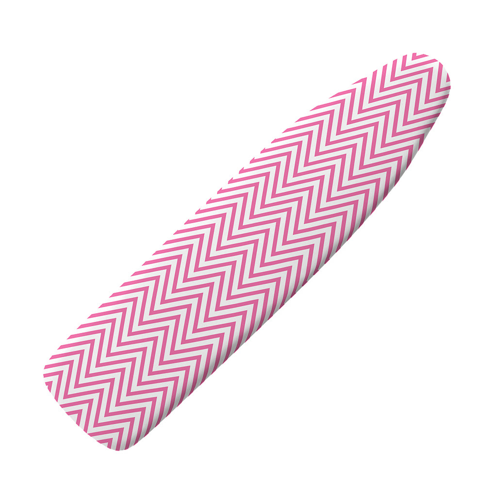 White And Pink Zigzag Pattern Print Ironing Board Cover