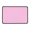 White And Pink Zigzag Pattern Print Kitchen Mat