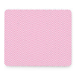 White And Pink Zigzag Pattern Print Mouse Pad