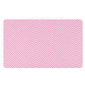 White And Pink Zigzag Pattern Print Polyester Doormat
