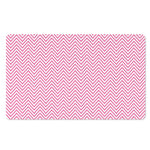White And Pink Zigzag Pattern Print Polyester Doormat