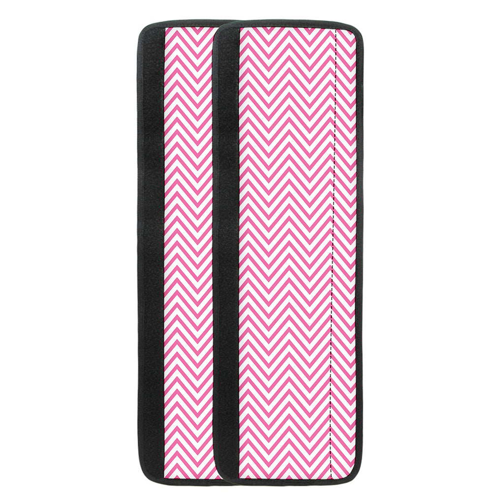 White And Pink Zigzag Pattern Print Refrigerator Handle Covers