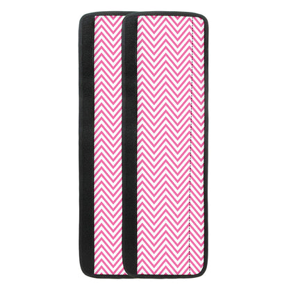 White And Pink Zigzag Pattern Print Refrigerator Handle Covers
