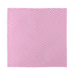 White And Pink Zigzag Pattern Print Silk Bandana