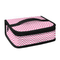 White And Pink Zigzag Pattern Print Small Lunch Bag