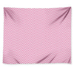 White And Pink Zigzag Pattern Print Tapestry
