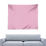 White And Pink Zigzag Pattern Print Tapestry