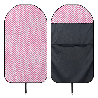 White And Pink Zigzag Pattern Print Waterproof Car Seat Cover
