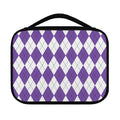 White And Purple Argyle Pattern Print Classic Bible Case