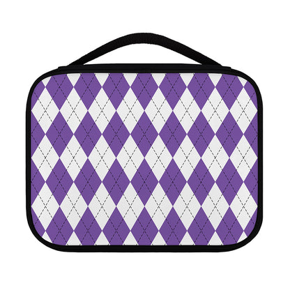 White And Purple Argyle Pattern Print Classic Bible Case