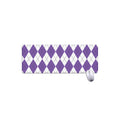 White And Purple Argyle Pattern Print Extended Mouse Pad