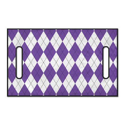 White And Purple Argyle Pattern Print Golf Cart Seat Cover