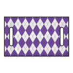 White And Purple Argyle Pattern Print Golf Cart Seat Cover