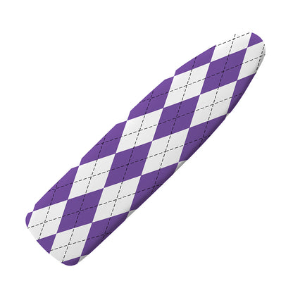 White And Purple Argyle Pattern Print Ironing Board Cover