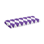 White And Purple Argyle Pattern Print Piano Keyboard Cover